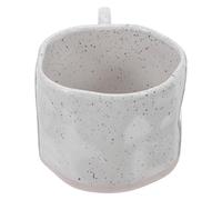 HOODANCOS Tasse à Café en Céramique 1 Pièce Mug à Eau et Thé Design Original Éclaboussures Noir et Blanc Gobelet sans Anse pour Bureau Maison et Restaurant Facile à Nettoyer Surface