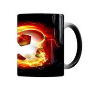 HOODANCOS Tasse à Café Thermosensible en Céramique Mug à Couleur Changeante Football Taille Moyenne Design Dégradé Usage Maison et Bureau Tasse Originale pour Petit-Déjeuner Lavage à