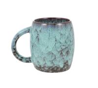 HOODANCOS Tasse en Céramique Vintage Bleue Mug à Café Créatif Tasse à Boire pour Petit-Déjeuner pour Thé Jus et Lait Volume Standard Usage Quotidien