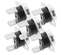 HOODANCOS Thermostat Fusible Thermique 5pcs pour Sèche-linge en Alliage D'aluminium Argenté, Conception Professionnelle et Finition Soignée pour Remplacement Pièces Cassées