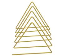 HOODANCOS Triangle Organisateur De Bureau à Fentes Support Décoratif pour Magazines Et Rangement Élégant Métal Doré pour Maison Et Bureau