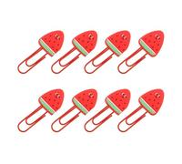 HOODANCOS Trombones pour Papier de Fruits Rouges, Lot de 8pcs en Pvc, Polyvalents et Décoratifs pour Bureau et Carnets