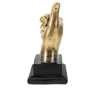 HOODANCOS Trophée Pouce Levé Résine Décoratif Sculpture Main Thumbs Up pour Reconnaissance et Encouragement Ornement Symbolique pour Bureau et Maison