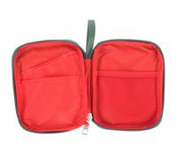 HOODANCOS Trousse de Premiers Secours Compacte en Tissu Oxford Vert Fermeture Éclair Complète, Facile à Transporter, pour Voyage Moto et Camping