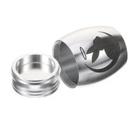 HOODANCOS Urne Funéraire Souvenir pour Lapin en Acier Inoxydable Couvercle, Petite Taille, Urne pour Cendres De Petits Animaux De Compagnie, Usage Commémoratif, Adaptée Aux Propriétaires De Lapins