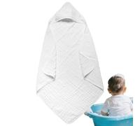 Hooded Baby Towels, Baby Bath Hooded, 35 X 35 inch Cotton Towels, Unisex Soft Quick-Drying Bathrobe for 0-3 Years Old Spa Day Daycare Beach Trip Bath Time Shower Home