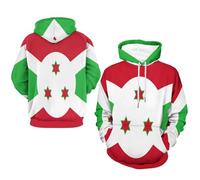 Hoodie Adulte Unisexe Burundi Drapeau National Pull À Capuche Tenue De Travail Sweat À Capuche Haut Unisexe Style Classique du Royaume Uni