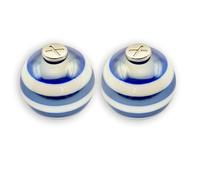 HOODIE CHARMS - Série STRIPES - Perles de Personnalisation pour Cordon de Sweat à Capuche - Design Rayé & Pop - Accessoire Unisexe pour Hoodie, Streetwear et Mode Fun (MARINE)