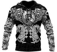 Hoodie d'impression 3D Celtic Dragon Vintage pour hommes, nordique odin DIY Sweat-shirt Pullover personnalisé, robe de couple de couple de style punk hip-hop de style rue