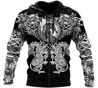 Hoodie d'impression 3D Celtic Dragon Vintage pour hommes, nordique odin DIY Sweat-shirt Pullover personnalisé, robe de couple de couple de style punk hip-hop de style rue