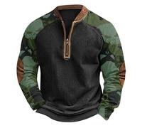 Hoodie éléments extérieurs - barrière Conditions météorologiques Sweat-Shirt, Pull-Over d'hiver à Manches Longues pour Homme, Grande Taille (Army Green, S)