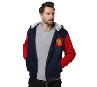 Hoodie Homme à Fermeture Éclair - Fédération de Russie Sweat à Capuche Épais et Chaud, Doublé en Polaire, Tissu Polyester Résistant, pour Hiver et Extérieur,Rouge,3XL