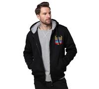 Hoodie Homme à Fermeture Éclair - Les Khmers Rouges au Kampuchéa démocratique Sweat à Capuche Épais et Chaud,Doublé en Polaire,Tissu Polyester Résistant,pour Hiver et Extérieur,Noir,4XL
