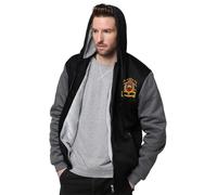 Hoodie Homme à Fermeture Éclair - Royaume du Maroc Sweat à Capuche Épais et Chaud,Doublé en Polaire,Tissu Polyester Résistant,pour Hiver et Extérieur,Gris,M