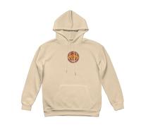 Hoodie Homme Chaud avec Doublure Polaire et Royaume du Bhoutan Motif Emblème - Sweat à Capuche Confortable avec Poche Kangourou,Parfait par Temps Froid,Beige,XXL