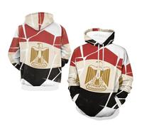 Hoodie Homme Pull Classique À Capuche Egypte Drapeau National Haut Poignets Côtelés Sweat À Manches Longues Pull Over Hoody Haut Style Classique du Royaume-Uni