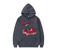 Hoodie Homme Sweat à Capuche pour Hommes Motif Cerise DéContracté Manches Longues avec Cordon De Serrage Ensemble Deux PièCes Confortable Et Stylé pour Un Quotidien