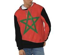 Hoodie Pullover Sweats À Capuche Maroc Drapeau National Hoody Style Classique du Royaume-Uni Sweats De Travail