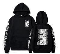 Hoodie Record of Ragnarok pull à manches longues décontracté, sweatshirt cartoon amusant hommes et femmes grandes poches veste zippée veste de jeu de rôle automne et hiver sweatshirt-black||XXS
