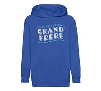 Hoodie Sweat à Capuche Enfant Bleu Je Vais être Grand Frère Famille Fils Enfant Bébé - Premium