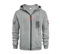 Hoodies Capuche Chauffant Blanc Froid Militaire Mode Réfléchissante Hiver Sweat Noir Homme Chaude Randonnée Sportswear d'hiver Zippée Hoodie Veste Homme Imperméable avec Capuche XL