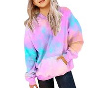 Hoodies Fille Confortable Filles Filles Filles Automne Hoodie Doux Fille Léger Pulls À Manches Longues Fille Y2k Sport Sweatshirt Streetwear Couleur Unie Hiver Pull Avec Poches, rose, 7 ans