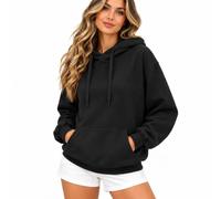 Hoodies for Women, Fleece Lined Oversized Long Sleeve Pullover Sweatshirt | Lightweight Feel • Drawstring Hood • Dropped Shoulders • Kangaroo Pocket • Fall and Winter Layer