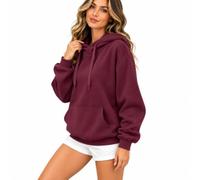 Hoodies for Women, Fleece Lined Oversized Long Sleeve Pullover Sweatshirt | Lightweight Feel • Drawstring Hood • Dropped Shoulders • Kangaroo Pocket • Fall and Winter Layer