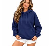 Hoodies for Women, Fleece Lined Oversized Long Sleeve Pullover Sweatshirt | Lightweight Feel • Drawstring Hood • Dropped Shoulders • Kangaroo Pocket • Fall and Winter Layer