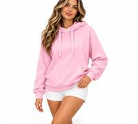 Hoodies for Women, Fleece Lined Oversized Long Sleeve Pullover Sweatshirt | Lightweight Feel • Drawstring Hood • Dropped Shoulders • Kangaroo Pocket • Fall and Winter Layer