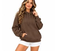 Hoodies for Women, Fleece Lined Oversized Long Sleeve Pullover Sweatshirt | Lightweight Feel • Drawstring Hood • Dropped Shoulders • Kangaroo Pocket • Fall and Winter Layer