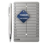 Hooe England Crypto Seed Storage Cold Titanium Laser Gravé Metal Plate Wallet Bitcoin Ethereum Mnemonic Phrase Cryptocurrency Passphrase Backup Word Recovery Kit avec stylo de gravure manuel