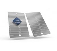 Hooe England Portefeuille 2 pièces en acier inoxydable gravé au laser - Sauvegarde en métal pour Bitcoin, Ethereum et autres crypto-monnaies - Inclut une carte d'expression (85 mm × 54 mm × 2 mm, avec