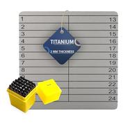 Hooe England Titanium Crypto Seed Storage Cold Extra Large Metal Plate Wallet Punchable or Etchable for Offline Bitcoin Ethereum Phrase Mnemonic Backup Recovery Word with Alphabet and Number Punchs