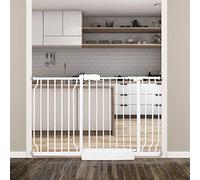 HOOEN Barrière extra large pour bébé de 122 à 133 cm - Barrière d'intérieur pour enfants ou chiens de compagnie - Barrière de bébé montée par pression pour porte, escaliers, salon