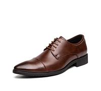 HOOENG Chaussures Oxford for Hommes Dentelle à la Dentelle Pointue Bout à Bout Pointu des Chaussures Derby Chaussures en Caoutchouc Sole en Caoutchouc Sole Block Heel Top Top Business