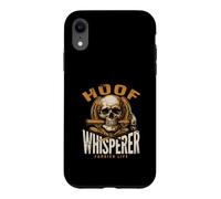 Hoof Whisperer Farrier Life Crâne Fer à Cheval Coque pour iPhone XR