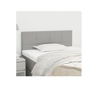 Tête de Lit Meuble de Chambre à Coucher Accessoire de Lit Simple Tête de Cadre de Lit Intérieur Gris Clair 100x5x78/88 cm Tissu