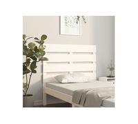 vidaXL Tête de Lit Meuble de Chambre à Coucher Accessoire de Lit Simple Tête de Cadre de Lit Intérieur Blanc 100x3x80 cm Bois Massif de Pin Blanc