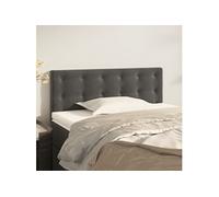 Tête de Lit Noir 100x5x118/128 cm Velours Meubles de Chambre vidaXL