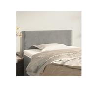 vidaXL Hoofdbord 100x5x78/88 cm fluweel lichtgrijs345918 Gris clair G