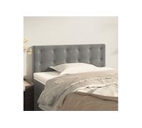 Vidaxl Tête De Lit Gris Clair 100x5x78/88 Cm Velours Gris