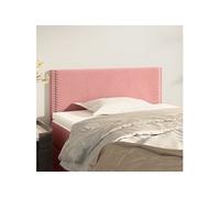 Hoofdbord 100x5x78/88 cm fluweel roze345923