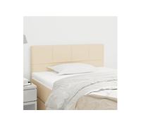 Hoofdbord 100x5x78/88 cm stof crÃmekleurig346037