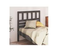 Hoofdbord 106x4x100 cm massief grenenhout grijs814131