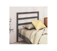 Vidaxl Tête De Lit Gris 106x4x100 Cm Bois Massif De Pin Marron