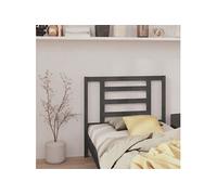 vidaXL Hoofdbord 106x4x100 cm massief grenenhout grijs818807 Gris G