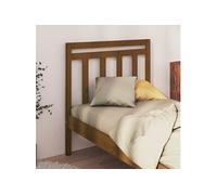 Vidaxl Tête De Lit Marron Miel 106x4x100 Cm Bois Massif De Pin Marron