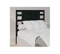 vidaXL Hoofdbord 106x4x100 cm massief grenenhout zwart818759 Noir G