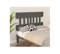Hoofdbord 123,5x3x81 cm massief grenenhout grijs819112